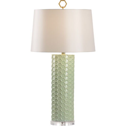 Shayla Copas 33 inch 100.00 watt Pistachio Glaze/Clear Table Lamp Portable Light