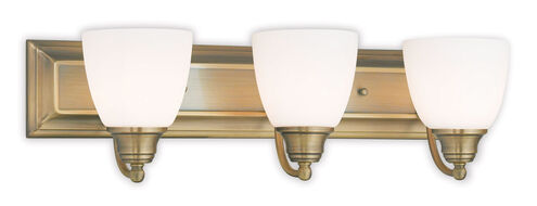 Springfield 3 Light 24 inch Antique Brass Bath Vanity Wall Light