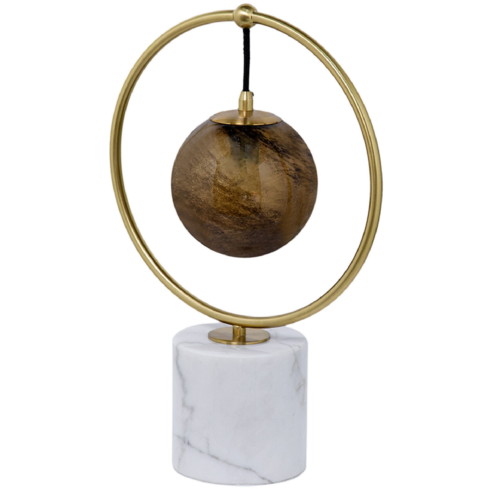 Kinsley 18.1 inch 60 watt White and Gold and Brown Table Lamp Portable Light