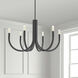 Wand 6 Light 28 inch Matte Black Chandelier Ceiling Light