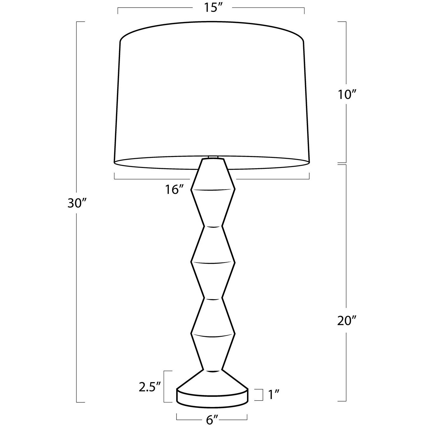 Crew 30 inch 150.00 watt Brown Buffet Lamp Portable Light