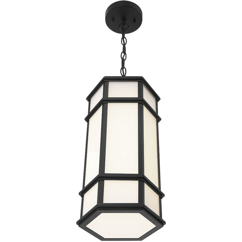Monte 1 Light 9 inch Satin Black Outdoor LED Pendant