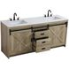 Austin 72 X 34 inch Natural Oak Bathroom Vanity Cabinet