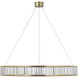 Chapman & Myers Iterna LED 40 inch Antique-Burnished Brass Ring Chandelier Ceiling Light in Crystal
