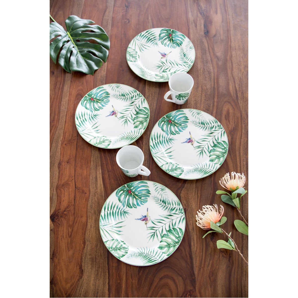 Botanical Green Dinner Plate