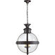 Chapman & Myers Crown Top Globe 3 Light 15.00 inch Pendant