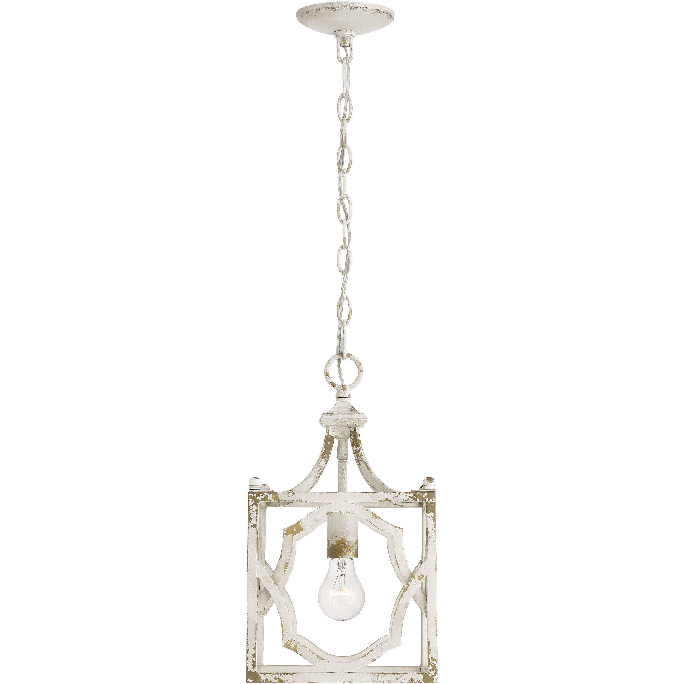 Laurent 1 Light 9 inch Antique Ivory Pendant Ceiling Light