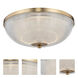 Portland LED 16 inch Winter Brass Flush Mount Ceiling Light