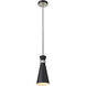 Soriano 1 Light 5.5 inch Matte Black and Brushed Nickel Pendant Ceiling Light