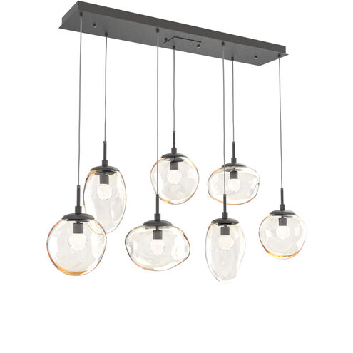 Cosmos LED LED 50.3 inch Graphite Linear Pendant Ceiling Light in 2700K LED, Floret Inner - Amber Outer, Multi-Port
