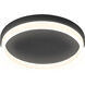 Anello 19 inch Matte Black Flush Mount Ceiling Light