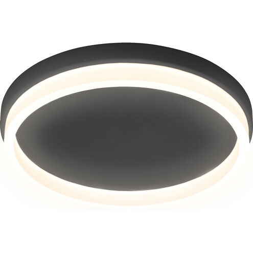 Anello 19 inch Matte Black Flush Mount Ceiling Light