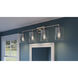 Prescott 4 Light 34 inch Brushed Nickel Bath Light Wall Light, Extra Large
