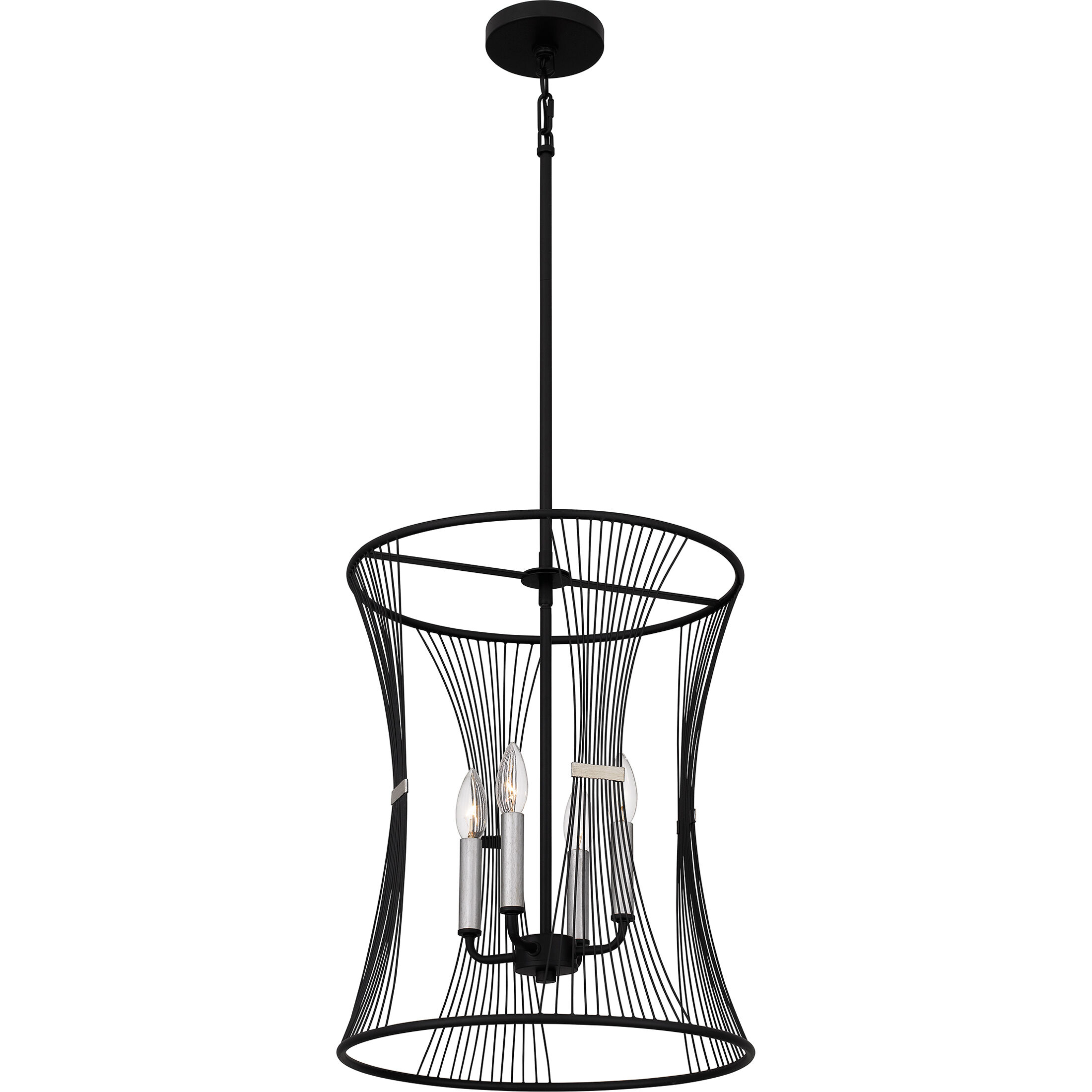 Leiland 4 Light 16 inch Matte Black Pendant Ceiling Light