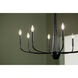 Deela LED 36 inch Black Chandelier Ceiling Light