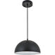 Forte 1 Light 12 inch Black Pendant Ceiling Light