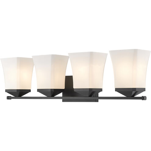 Darcy 4 Light 28 inch Matte Black Bath Vanity Wall Light