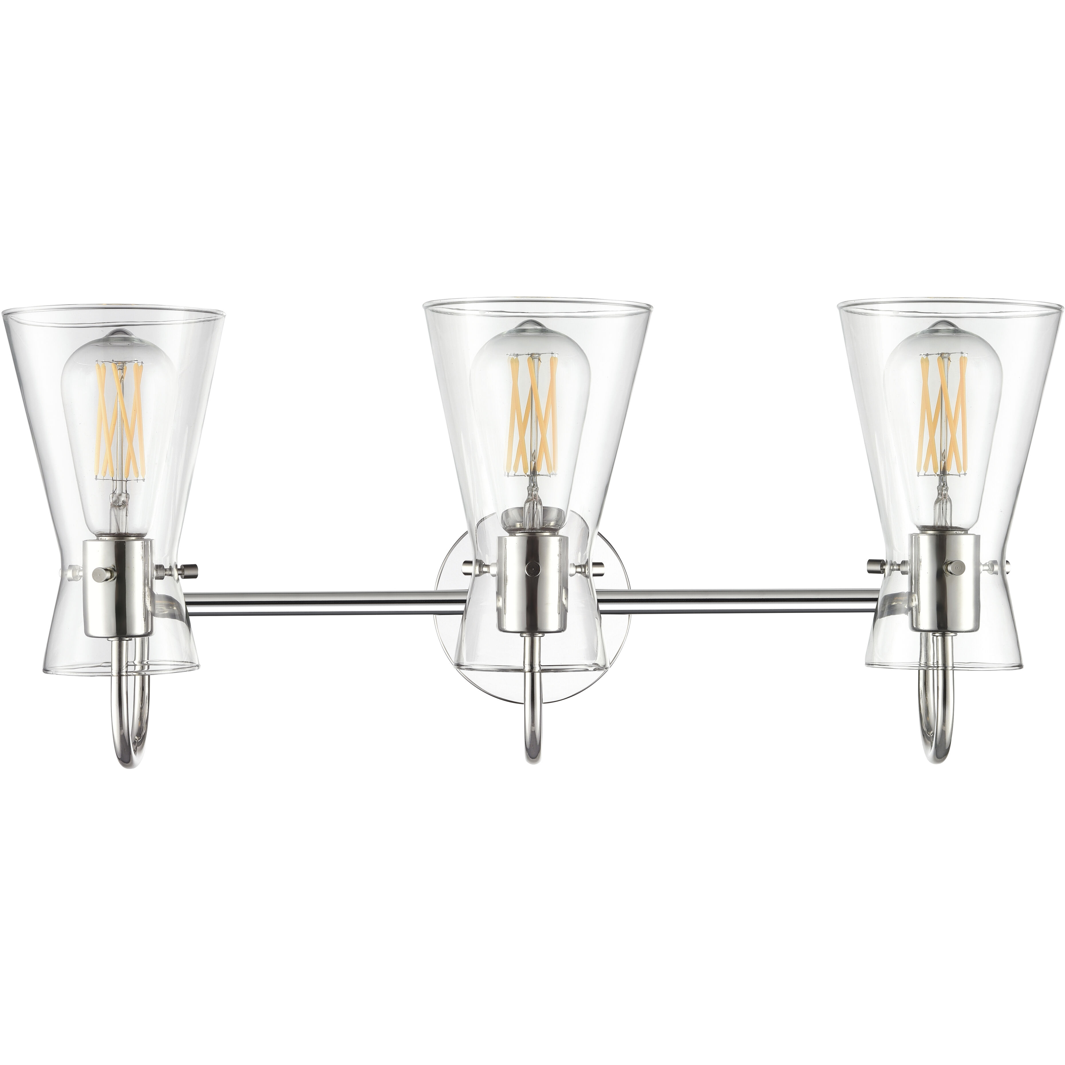 Camellia 3 Light 22 inch Polished Nickel Bathroom Vanity Light Wall Light