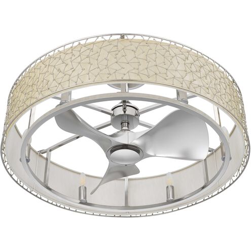 Breezymeadow LED Brushed Steel Ceiling Fan Light