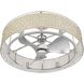 Breezymeadow LED Brushed Steel Ceiling Fan Light