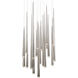 Cascade LED 26 inch Polished Nickel Multi-Light Pendant Ceiling Light in 21, Round, 37in.