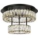 Monroe 2 Light 18 inch Black Flush Mount Ceiling Light 
