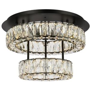 Monroe 2 Light 18 inch Black Flush Mount Ceiling Light