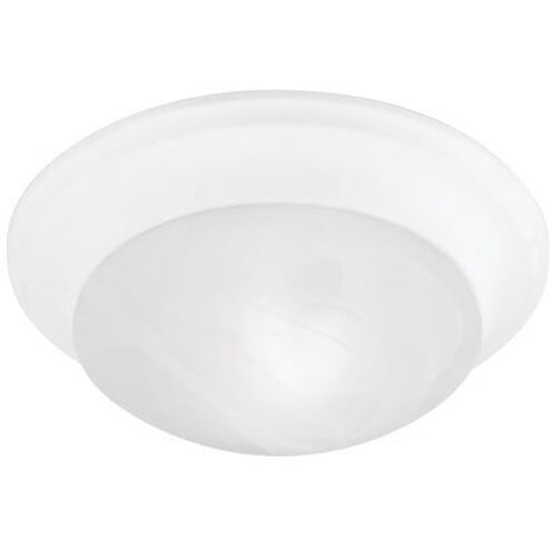 Omega 1 Light 11.5 inch White Flush Mount Ceiling Light