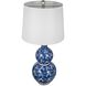 Anita 25.7 inch 40.00 watt Blue and White Vase Lamp Portable Light