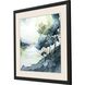 Waterside Collection Modern Rubbed Matte Espresso Wood With Honeycomb Embossing Framed Art