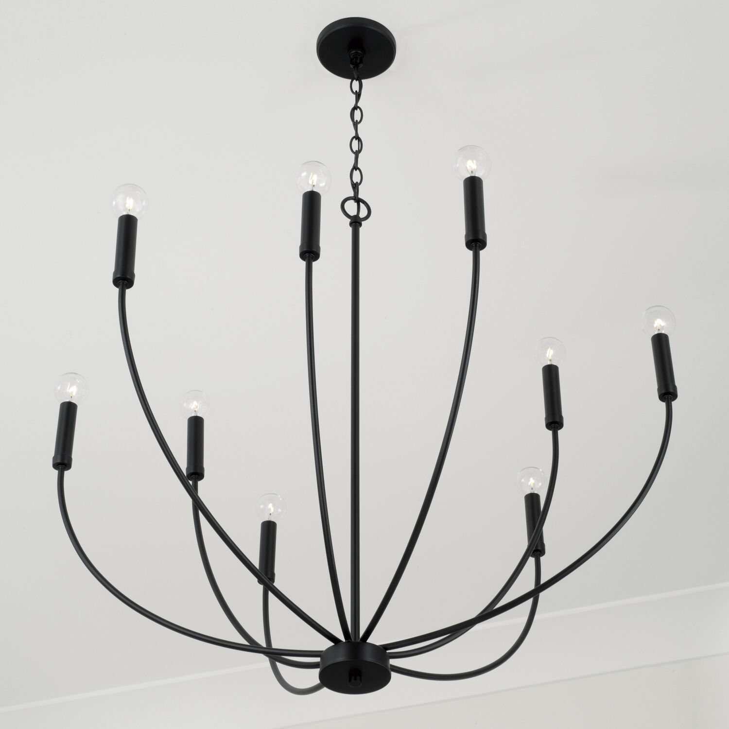 Ansley 9 Light 35.25 inch Matte Black Chandelier Ceiling Light