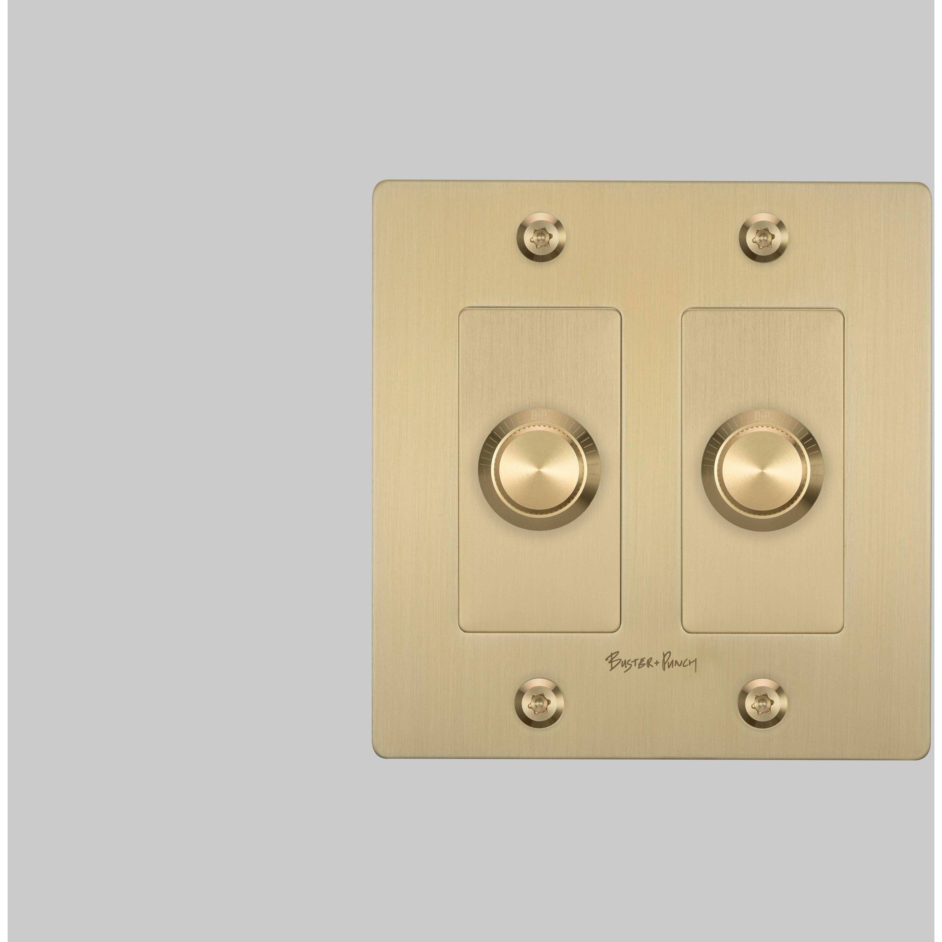 2G 100-120 Brass Dimmer Switch, LED