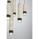 Cambre LED 32 inch Matte Black Multi Drop Chandelier Ceiling Light