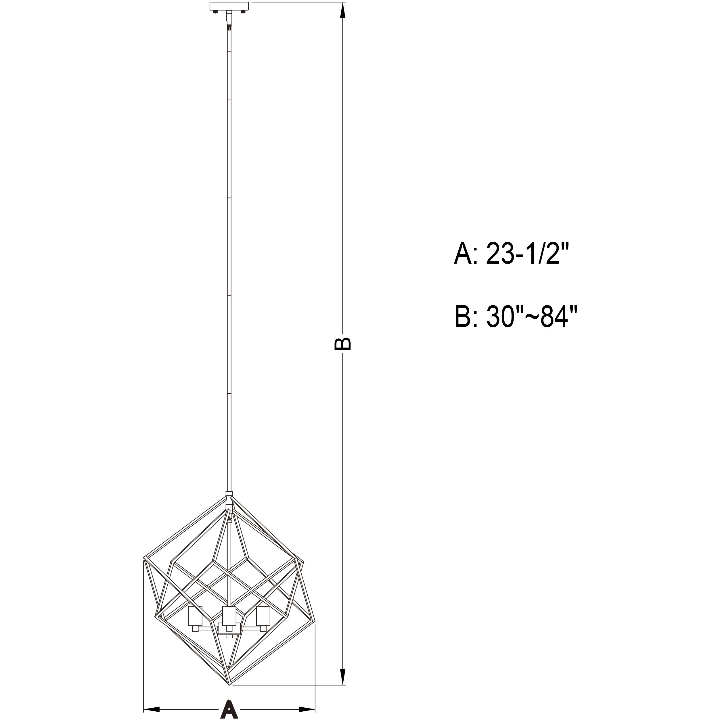 Rad LED 23.5 inch Black and Natural Brass Pendant Ceiling Light