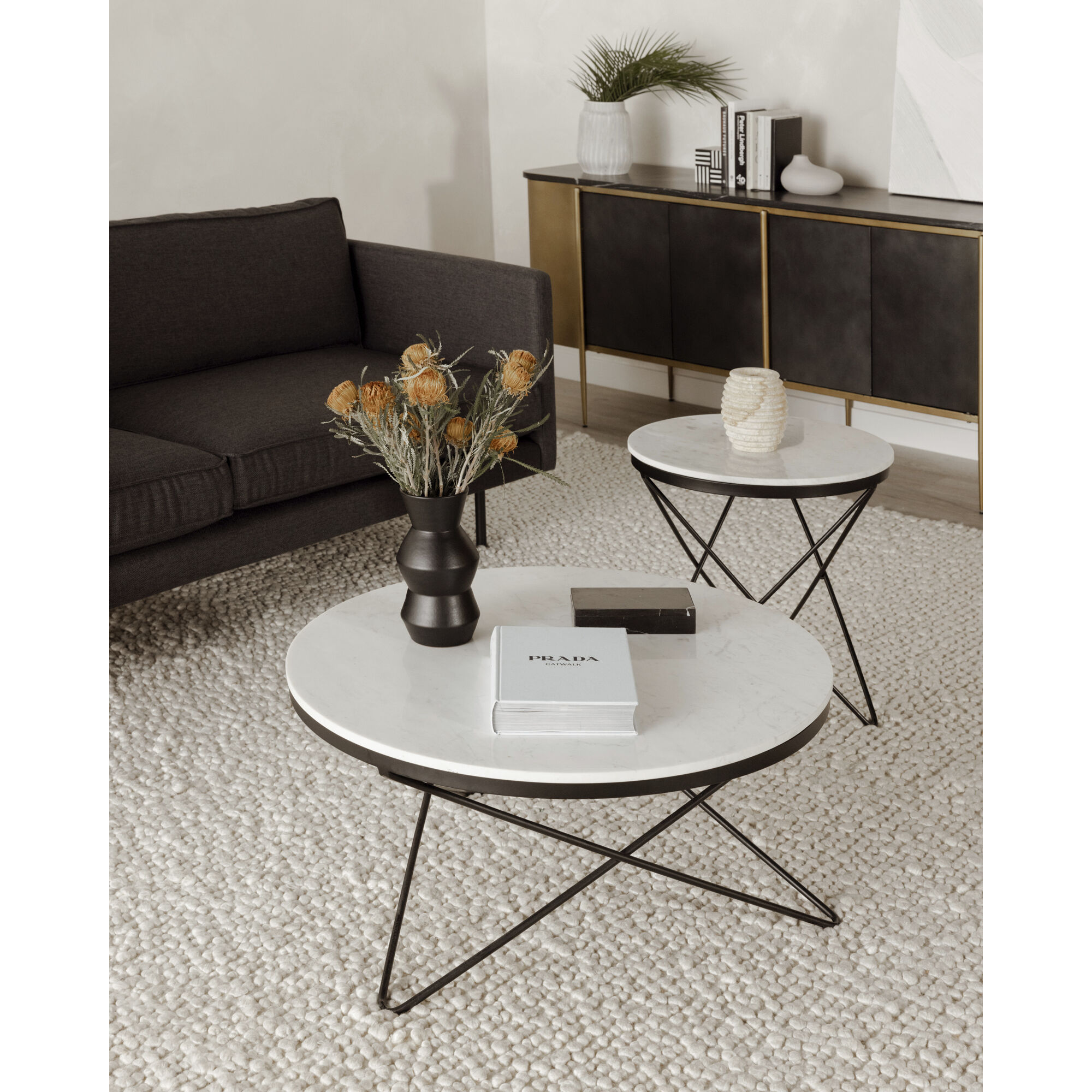 Haley 20 X 20 inch Black Side Table