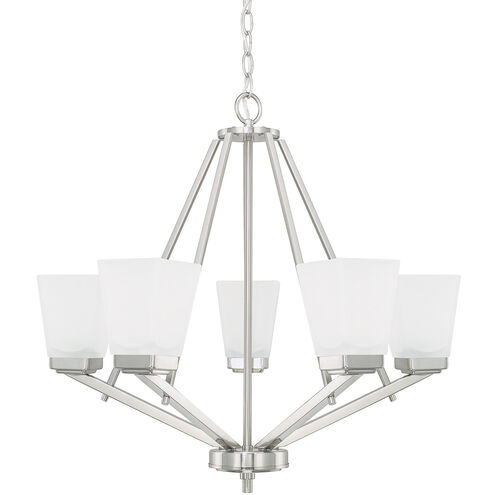 Baxley 5 Light 26 inch Brushed Nickel Chandelier Ceiling Light
