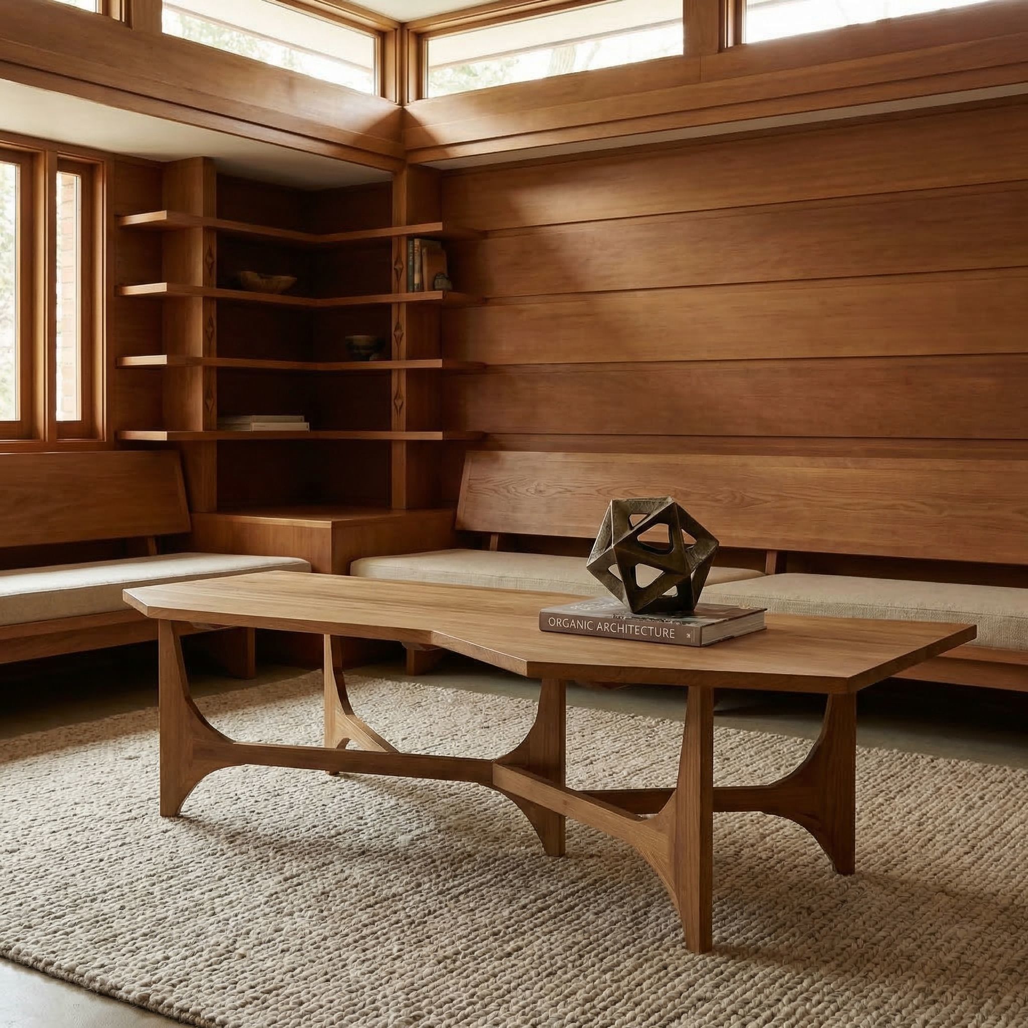 Fenton 60.5 X 30.5 inch Gold Teak Coffee Table