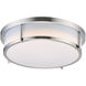 Rogue 2 Light 13 inch Satin Nickel Flush Mount Ceiling Light