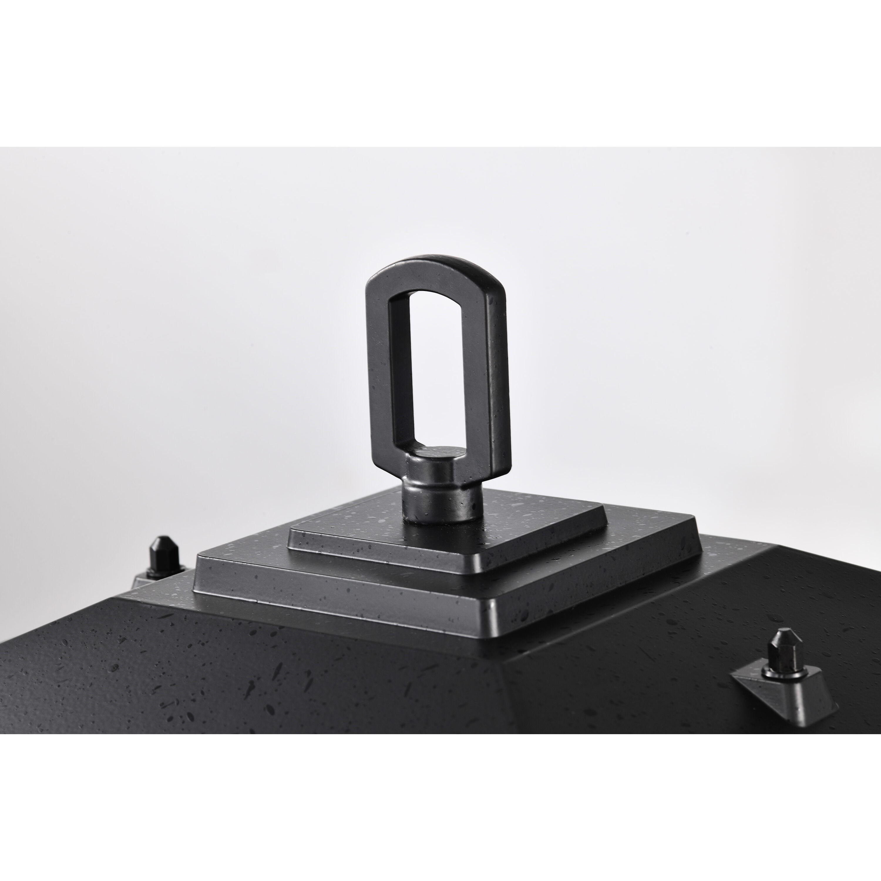 Cove Neck 16 inch Textured Black Post Lantern, Large