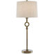 Germaine 34 inch 150 watt Antique Brass Table Lamp Portable Light