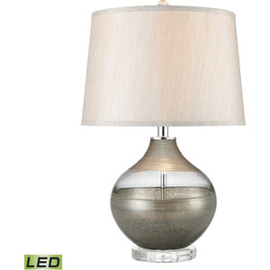 Vetranio 24 inch 9.00 watt Taupe with Clear Table Lamp Portable Light