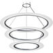 Arctic Rings LED 37 inch Bright Satin Aluminum Ring Pendant Ceiling Light