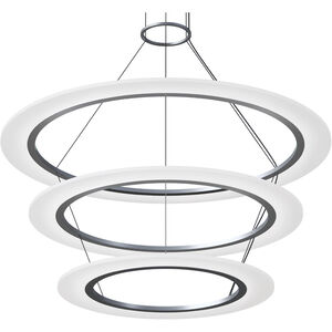 Arctic Rings LED 37 inch Bright Satin Aluminum Ring Pendant Ceiling Light