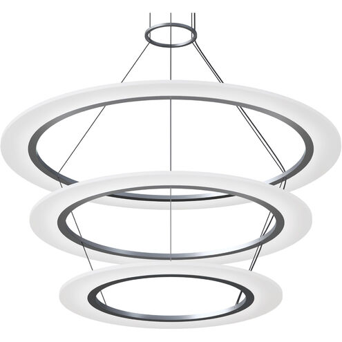 Arctic Rings LED 37 inch Bright Satin Aluminum Ring Pendant Ceiling Light