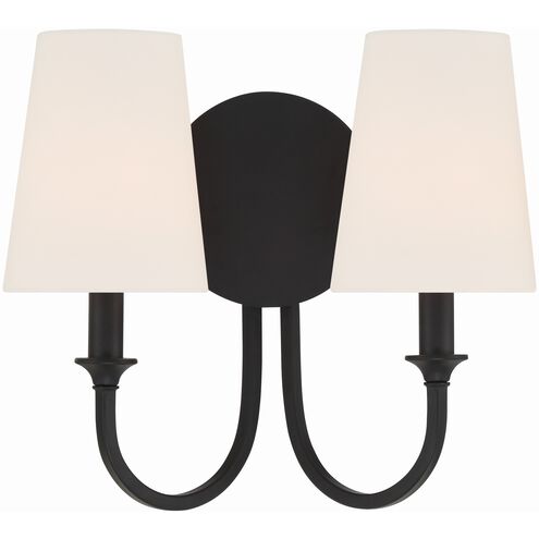Payton 2 Light 13.5 inch Black Forged Sconce Wall Light