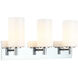 Candela Wall Sconce Wall Light in Chrome and Opal Glass