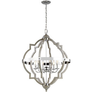 Socorro LED 25 inch Washed Pine Foyer Pendant Ceiling Light