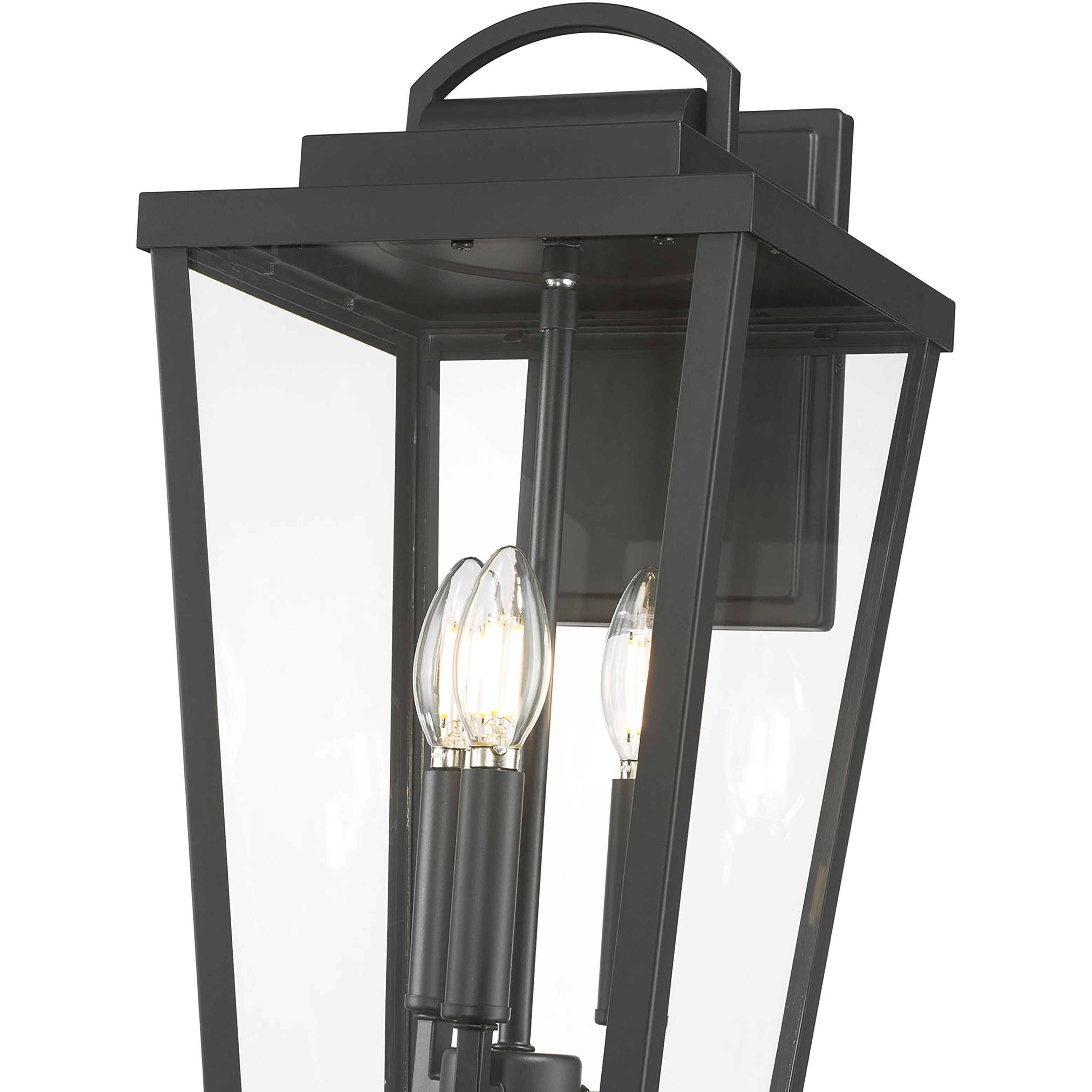 Brenwick 3 Light 17 inch Powder Coated Black Outdoor Wall Sconce