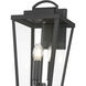 Brenwick 3 Light 17 inch Powder Coated Black Outdoor Wall Sconce