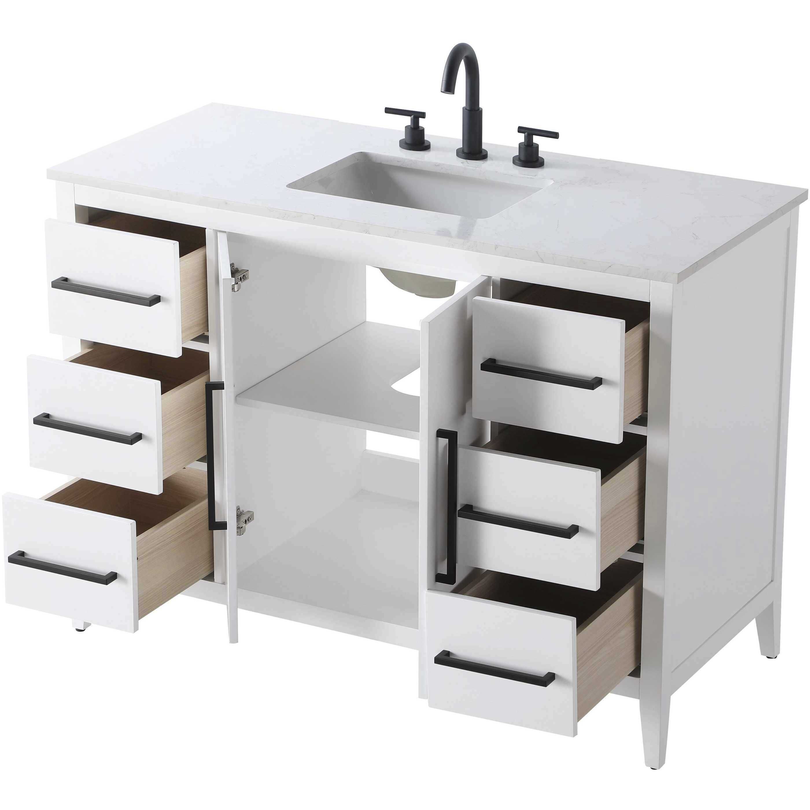 Millie 48 X 35 inch White Bathroom Vanity Cabinet